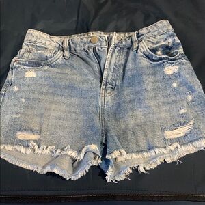 Distressed Denim Shorts